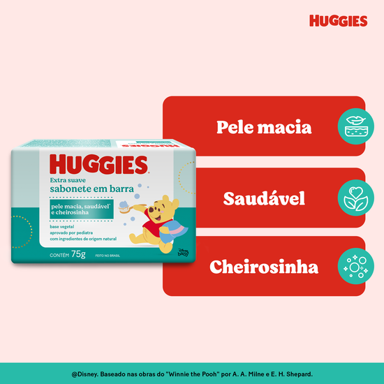 Sabonete Barra Huggies Extra Suave - 75g